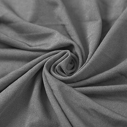 Peomeise 6pcs Stretch Spandex Chair Cover for Wedding Party Dining Banquet Event (Grey, 6) - color: Grey, size: 6PCS