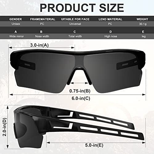 Tinted Safety Glasses for Men, ANSI Z87.1& UV Eye Protection Glasses - color: 12pack-dark Grey