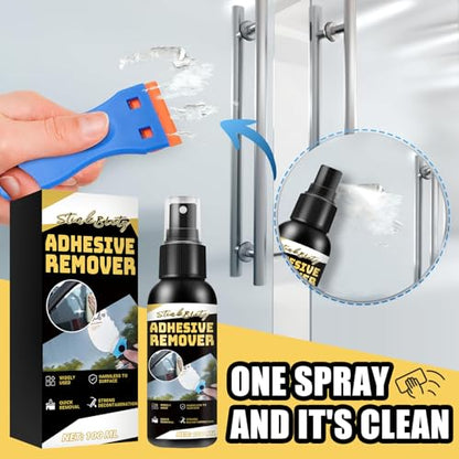 Adhesive Remover Spray, 100ml Glue Remover with Scraper Tool and Cloth