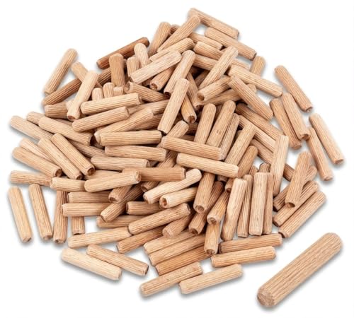 100-Piece Fluted Dowel Pins - 1/4" x 1-1/2" Premium European Beechwood - Kiln-Dried Hardwood Connectors for Furniture, Joinery & DIY Crafts - size: 1/4" x 1 1/2"