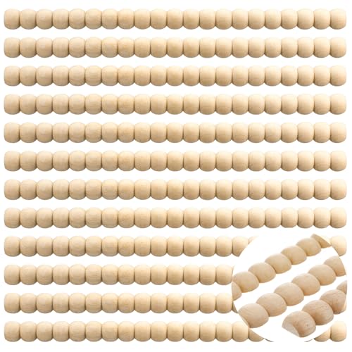 Nuanchu 12 Pcs Decorative Beaded Wood Trim Molding 15.75 Inch,24 mm - size: 24 mm