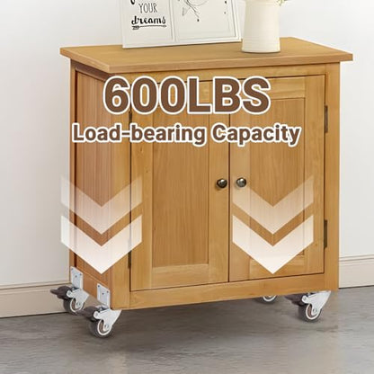 W B D WEIBIDA Side Mount Casters Wheels, 2 Inch L-Shaped Small Rubber Casters Set of 4, 360 Degree Ball Bearing Swivel Casters, Light Duty Casters Wheels for Furniture, Baby Beds, Cabinets, Tables - size: 2IN TPR