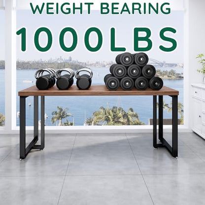 Giantjellies T Shape Heavy Duty Metal Table Legs Set of 2, 28" H×24" W Black Table Legs with Adjustable Foot Pads, 1000LBS Load Capacity for Desk Dining Bench - color: T-shape, size: 28"H24"W