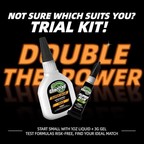 Thick Super CA Glue 1 oz with 3 Gram Gel for Wood Metal Plastic Ceramic - size: 1 oz., style: THICK VISCOSITY