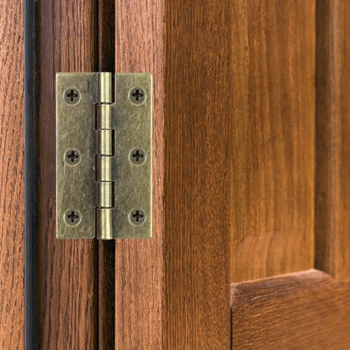 Antrader Antique Bronze Hinges,Vintage Door Hinges,12Pcs