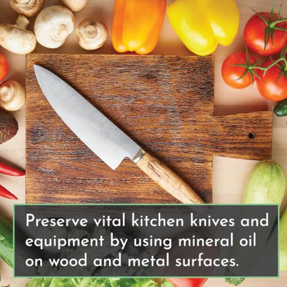 SMPLY. Food-Grade Mineral Oil for Cutting Boards, Countertops, and Kitchen Tools - 1 Gallon