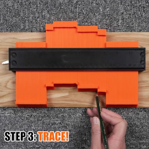 PRECISE 10 inch Contour Gauge for Precise Tracing, Orange