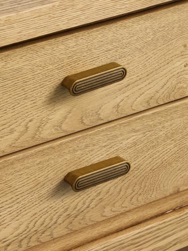 Cabinet Pulls Antique Brass 3-3/4" Hole Center 5 Pack - color: Antique Brass, size: 3-3/4"(96mm) Hole Center
