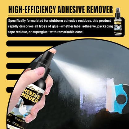 Adhesive Remover Spray, 100ml Glue Remover with Scraper Tool and Cloth