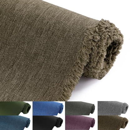 Waterproof Canvas Fabric by The Yard 600D Upholstery Fabric 58x108in Coffee - color: Coffee, size: Pre Cut 3 Yard