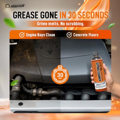 Nanoskin Heavy Duty Citrus Cleaner Degreaser for Tar Removal, 1 Gallon - size: 128 Fl Oz (Pack of 1)