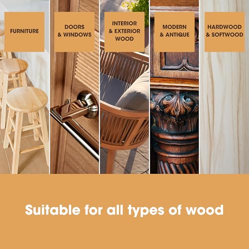 Furniture Clinic 8.5oz Grey Wood Stain + 250ml Wood Cleaner | Water Based | Fast Drying, Low Odor, & Non-Toxic | for Indoor & Outdoor Furniture and More