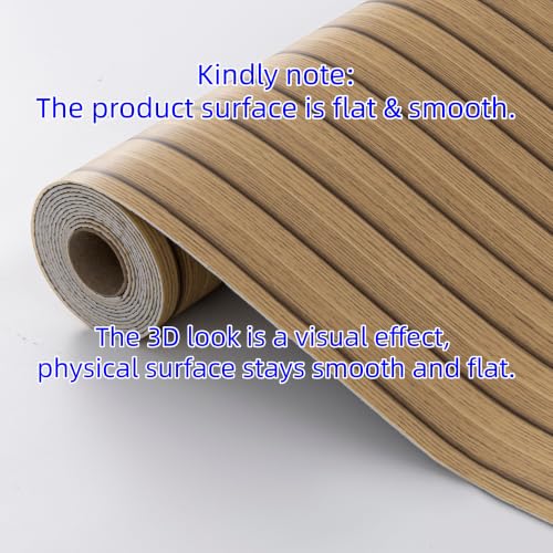 Haimin Wood Grain Slat Wall Panels Peel and Stick Faux Wood Thick Wallpaper - color: Yellow Oak