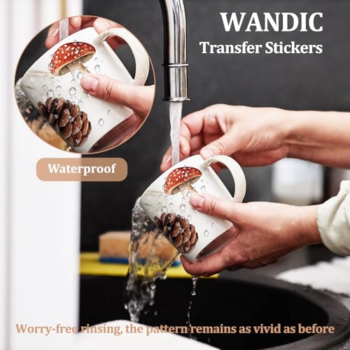 WANDIC 6 Sheets Rub On Transfer Stickers, Autumn Animals Theme Decals Waterproof Stickers for DIY Postcard Furnitures Albums Photos Deocr, 15 * 30cm - color: Autumn Animals