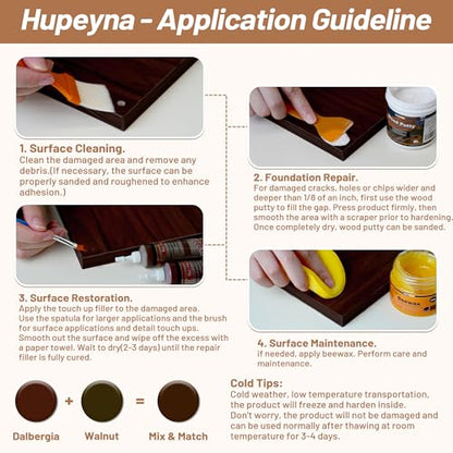 Hupeyna Wood Repair Kit, Wood Furniture Repair Kit - Walnut Series - color: Walnut Series