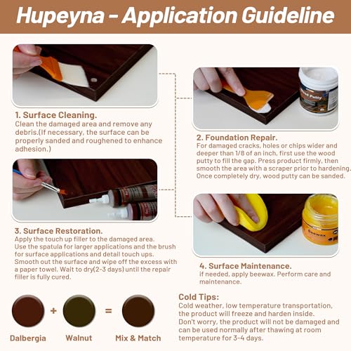 Hupeyna Wood Repair Kit, Wood Furniture Repair Kit - Walnut Series - color: Walnut Series