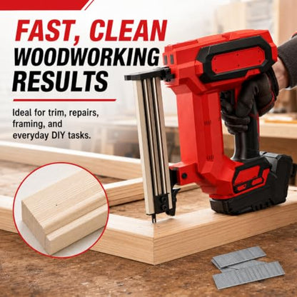 Heavy Duty Cordless Brad Nailer with 4500 Nails, 21V Battery Powered