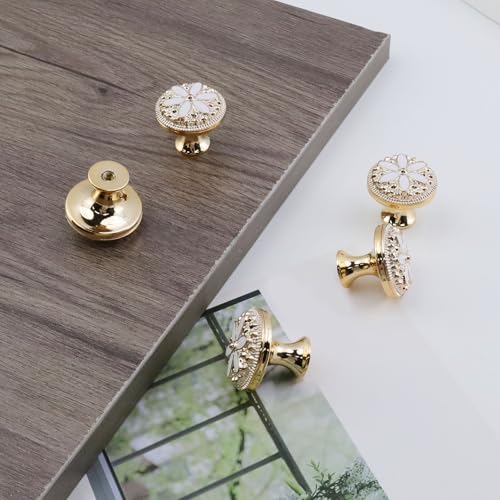 Wealrit 12 pcs Diameter 1.2 Inch Flower Shaped Cabinet Knobs
