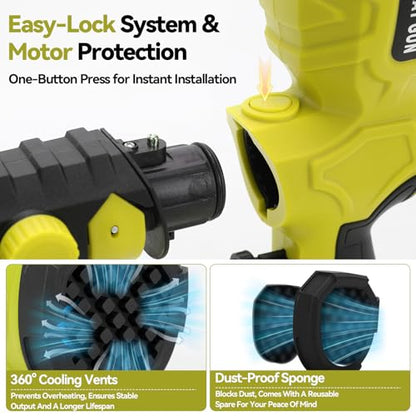 Cordless Paint Sprayer for Ry-OBI 18V Battery