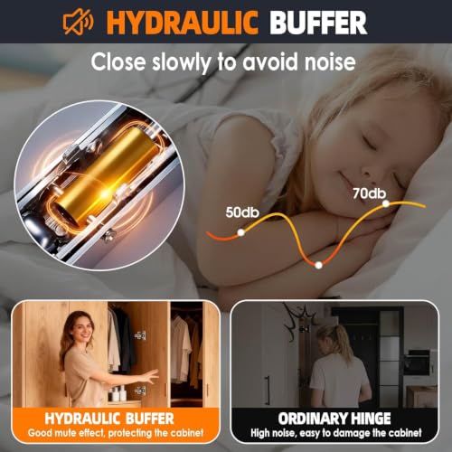 Negative Angle Cabinet Hinges Soft Close, 4-Pack Full Overlay Frameless - style: -30°