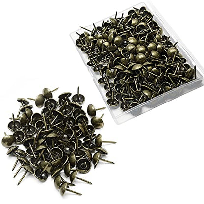 Metal Thumb Tacks, Bronze, 7/16 Inch, 200 Pcs - color: Bronze