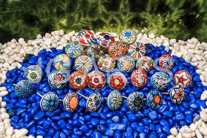 JGARTS 30 x Mix Vintage Look Flower Ceramic Knobs Door Handle Cabinet Drawer Cupboard Pull