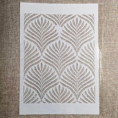 TIAMECH A4 Reusable Ear of Wheat Texture Stencil for Painting - style: Wheat