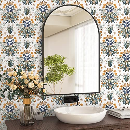 Floralplus Boho Wallpaper Peel and Stick Floral Removable Wallpaper