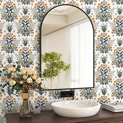 Floralplus Boho Wallpaper Peel and Stick Floral Removable Wallpaper