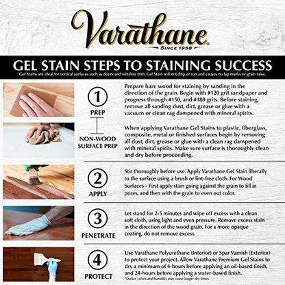 Varathane Premium Kona Gel Stain - color: Kona, size: Quart (Pack of 1)