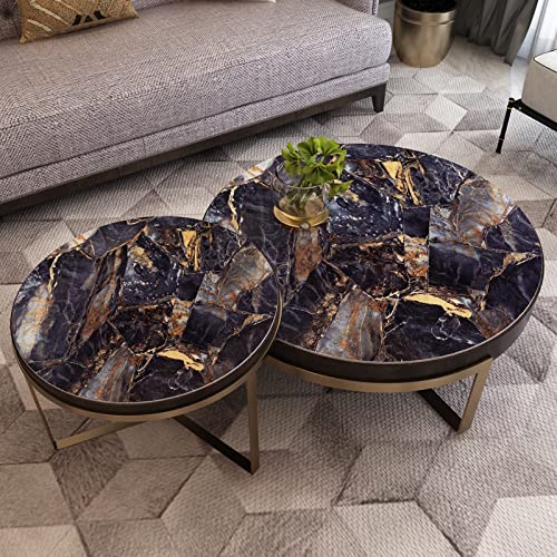 31.5"x 157" Peel and Stick Black Marble Wallpaper Dark Blue Granite Contact Paper Self Stick Waterproof Removable Glossy Large Wall Sticker Vinyl Home Décor for Countertop Living Room Kitchen - size: 31.5" x 157"