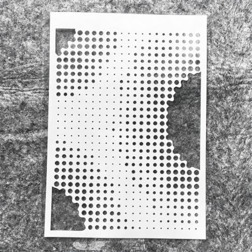 TIAMECH A4 Reusable Gradient Dot Grid Stencil for Painting - color: Gradient Dot Grid