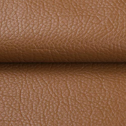 ANMINY Vinyl Fabric by the Yard, 54"W 0.7MM Faux Leather, Brown 30 Yds Roll - color: Brown, size: 30 Yards