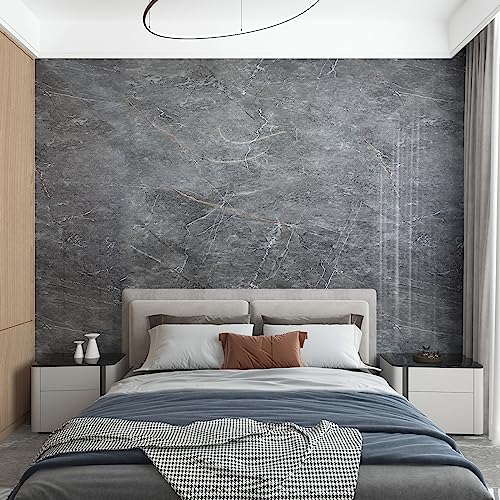 Gray Marble Contact Paper Peel Stick Grey Glossy Thick Granite Marble Wallpaper for Countertop 31.5x197 inch Waterproof Self Adhesive Furniture Stickers Kitchen Counter Bathroom Wall Vinyl Decor