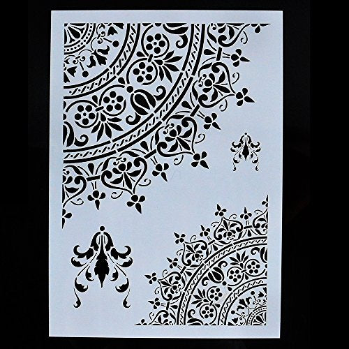 DIY Decorative Mandala Stencil Template for Painting on Walls Furniture Crafts, Mandala (A2 Size) - size: A2 Size