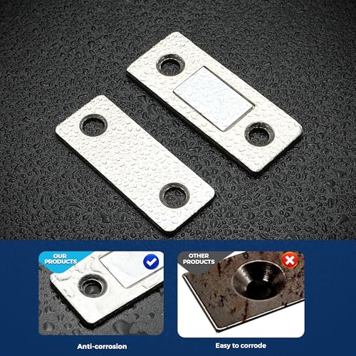 Ultra Thin Cabinet Magnetic Door Catch Stainless Steel,Satin Nickel,12 Pack - color: ‎Satin Nickel