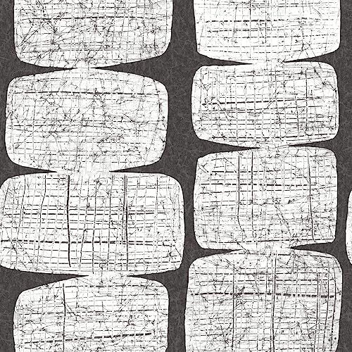 RoomMates Mid-Century Beads Peel and Stick Wallpaper - color: Black