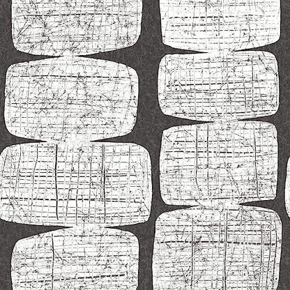 RoomMates Mid-Century Beads Peel and Stick Wallpaper - color: Black