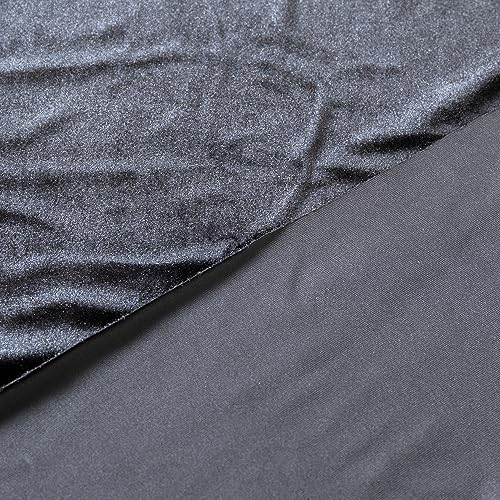 Stretch Velvet Fabric by The Yard for Apparel,Sewing,Crafting,Full Dress 93% Polyester 7% Spandex 63" Wide (Black,1Yard) - color: Black, size: 1 Yard