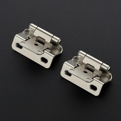Ravinte Satin Nickel Semi-Overlay 1/2 inch Self-Closing Hinges, 50 Pack - color: Satin Nickel