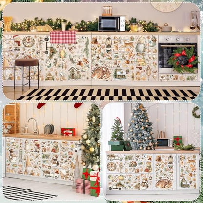 Lincia 10 Sheets Christmas Rub on Transfers for Crafts, Gnome - style: Gnome