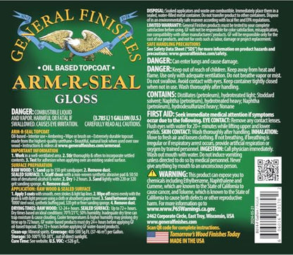 General Finishes Arm-R-Seal Oil Based Topcoat, 1 Gallon, Gloss - color: Gloss, size: 1 Gallon