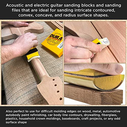 Dura-Gold Luthier Acoustic Guitar Master Woodworker Hand Sanding Block Set - size: 10-Piece