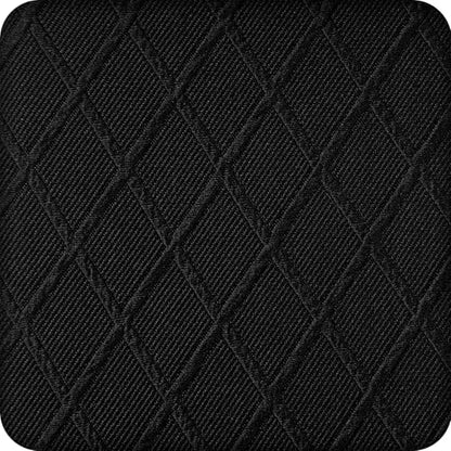 SearchI Dining Chair Seat Covers Set of 4, Rear Covered, Check Black - color: Check Jacquard Black