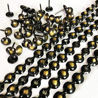 5Meters Upholstery Tacks Strips/Decorative Nail Trims(9.5mm Bronze) - color: 9.5mm Bronze
