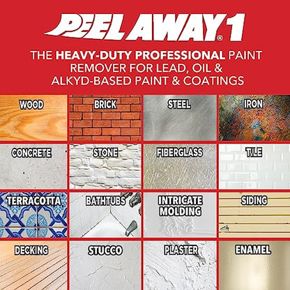 Peel Away 1 Paint Remover - HEAVY DUTY - Removes Up to 30 Layers of Lead, Oil, & Alkyd-Based Paints & Coatings - The Older the Paint the Better - Complete Paint Removal System Under the Lid - 5 Gallon