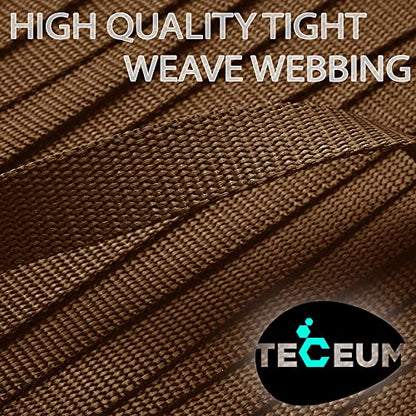 TECEUM Webbing Strap, 3/4" to 2", 10-50 Yds, Multi-Color Heavy Duty Tape - color: Brown, size: 2"- 25 yards