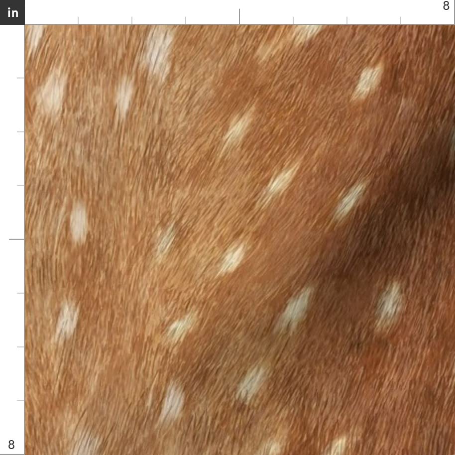 Spoonflower Fabric Faux Deer Hide Fawn Spots on Upholstery Velvet - size: Yard