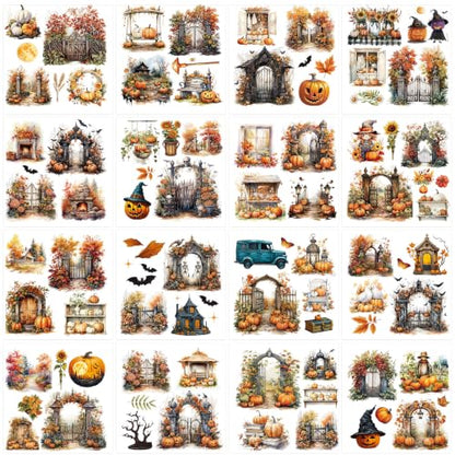 16 Pcs Fall Garden Rub-On Transfers for Furniture & Crafts, 6 x 6 Inch - style: Fall Garden