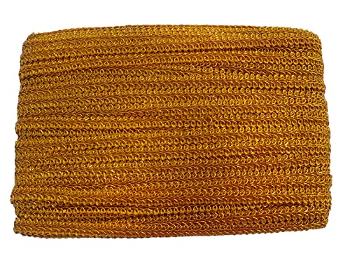 3/8 Inch Gimp Braid Trim 50 Yards for Upholstery Costume DIY Crafts (1330 Dark Gold) - color: Dark Gold